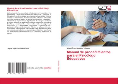 Manual de procedimientos para el Psicólogo Educativos