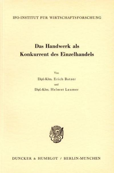 Das Handwerk als Konkurrent des Einzelhandels.