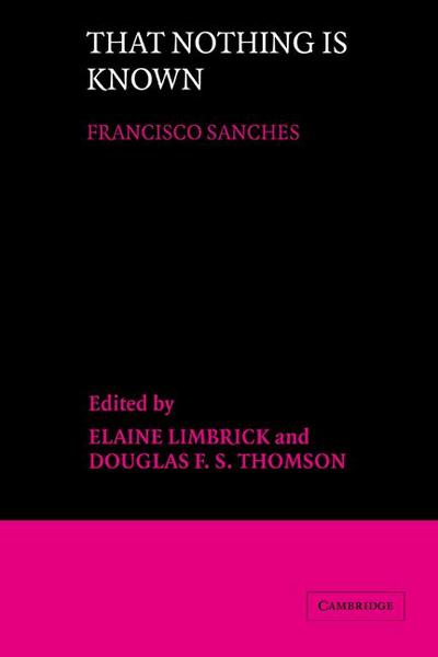 That Nothing Is Known