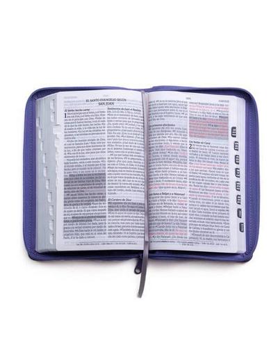Santa Biblia de Promesas Reina Valera 1960 / Tamaño Manual / Letra Grande / Piel Especial Con Índice Y Cierre / Lavanda // Spanish Promise Bible Rvr60 / Handy Size / Large Print / Leathersoft with Index and Zipper / Lavander