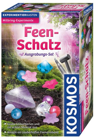 Kosmos Feen-Schatz - Ausgrabungs-Set, Für Feen und Elfen-Fans, Entdecke den magischen Schatz mit Perlen für ein Armband und Blüten-Haargummi, Experimentierset mit Hammer und Meißel, Für Kinder ab 7