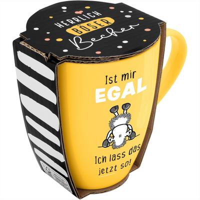 Tasse mit Motivdruck "Ist mir egal. Ich lass das jetzt so!", mit Banderole