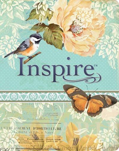 Inspire Bible Nlt, Filament Enabled (Leatherlike, Vintage Blue/Cream)