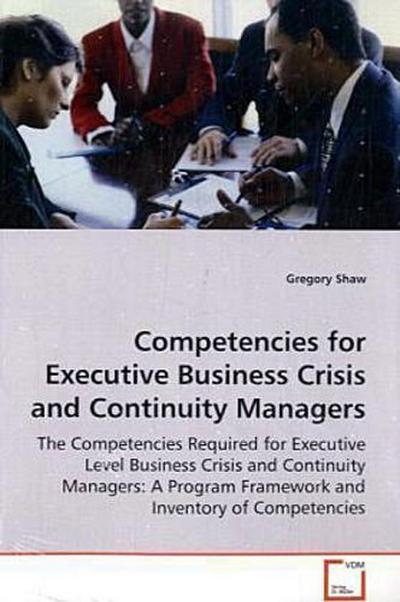 Competencies for Executive Business Crisis and Continuity Managers