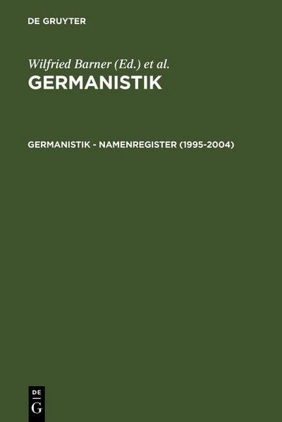Germanistik - Namenregister (1995-2004)