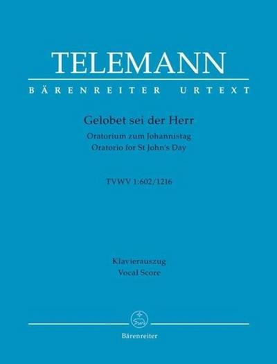 Gelobet sei der Herr, der Gott Israel TVWV 1:602/1216, Klavierauszug