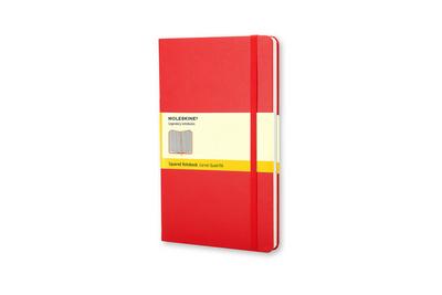 Moleskine Notizbuch kariert Large DIN A5 rot