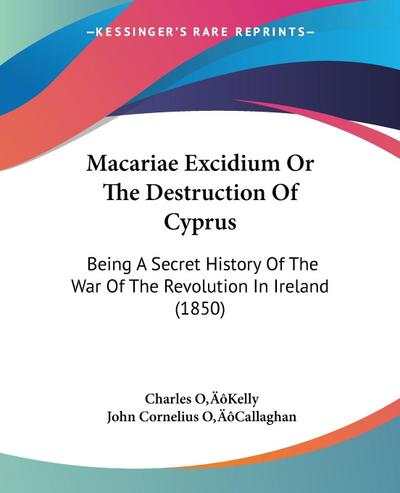 Macariae Excidium Or The Destruction Of Cyprus
