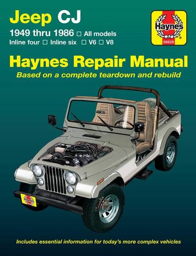Jeep CJ for Jeep CJ models, Scrambler, Renegade. Laredo & Golden Eagle (1949-1986) Haynes Repair Manual (USA)