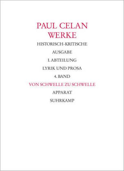 Werke Werke. Historisch-kritische Ausgabe. I. Abteilung: Lyrik und Prosa, 2 Teile