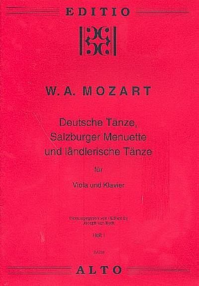 Deutsche Tänze, Salzburger Menuette und ländlerische Tänze Band 1für Viola und Klavier