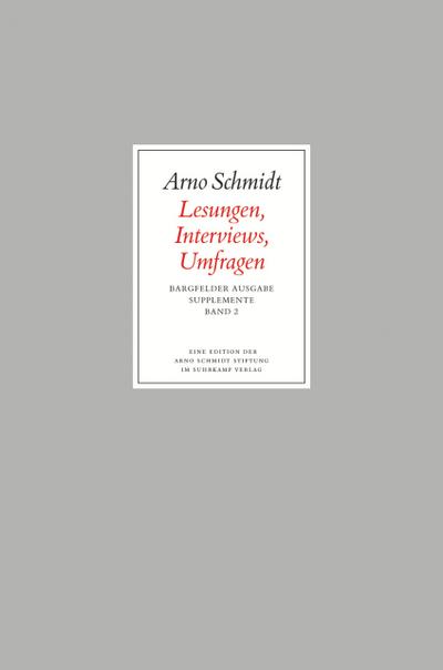 Werke, Bargfelder Ausgabe, Supplemente Lesungen, Interviews, Umfragen, Buch u. DVD u. 12 CD-Audios