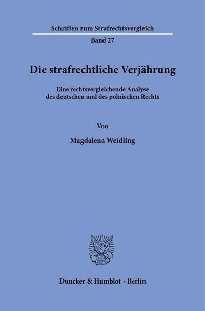 Die strafrechtliche Verjährung
