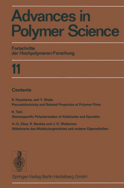 Advances in Polymer Science