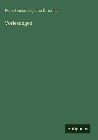 Vorlesungen