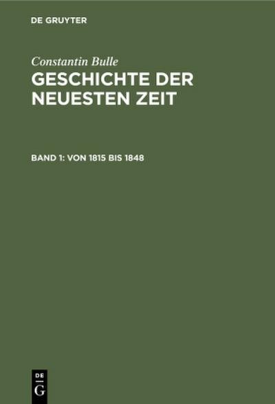 Von 1815 bis 1848