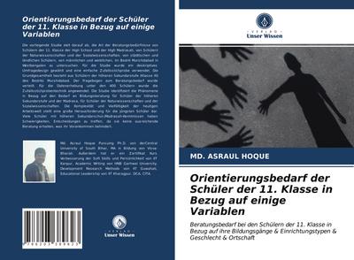 Orientierungsbedarf der Schüler der 11. Klasse in Bezug auf einige Variablen