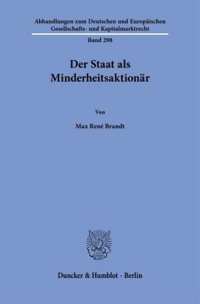 Der Staat als Minderheitsaktionär