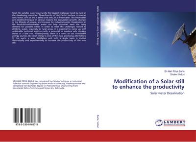 Modification of a Solar still to enhance the productivity