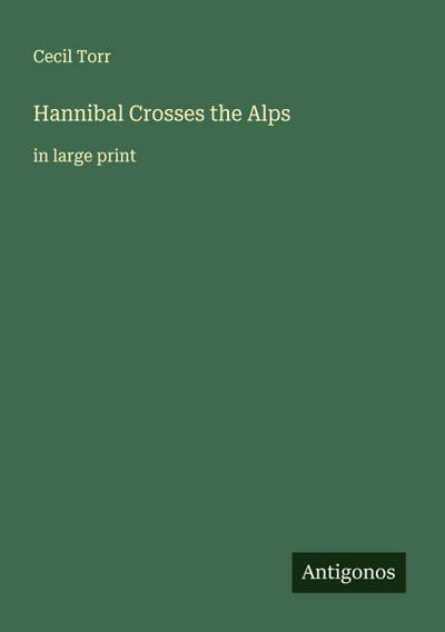 Hannibal Crosses the Alps
