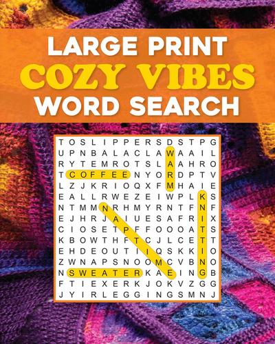 Large Print Cozy Vibes Word Search