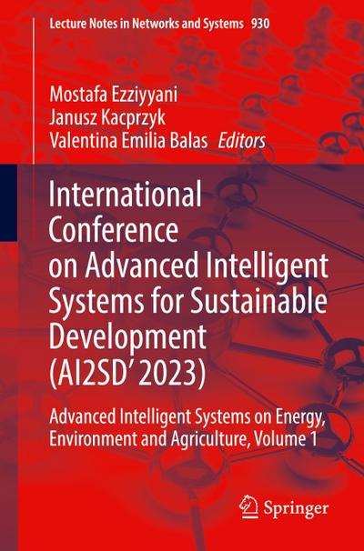 International Conference on Advanced Intelligent Systems for Sustainable Development (AI2SD’2023)