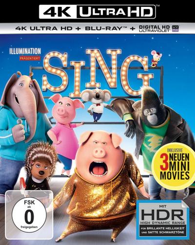 SING (UHD+BR) +UV, inkl. 3 Mini-Movies Min: 114/DD5.1/WS 4K Illumination Studio