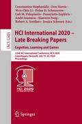 HCI International 2020 - Late Breaking Papers: Cognition, Learning and Games