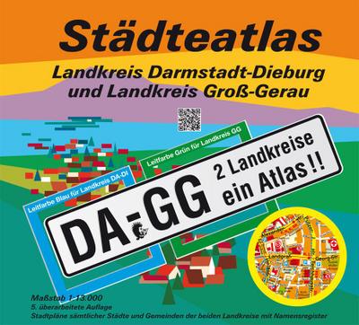 Städteatlas Landkreis Darmstadt-Dieburg und Landkreis Groß-Gerau  1:13 000