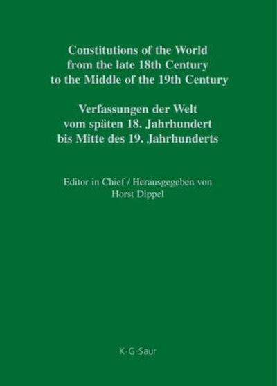 Constitutions of the World from the late 18th Century to the Middle of the 19th Century, Part VI, Rio Grande - Texas