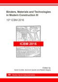 Binders, Materials and Technologies in Modern Construction III