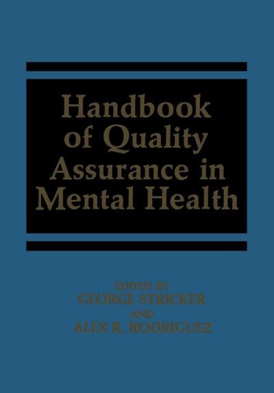 Handbook of Quality Assurance in Mental Health