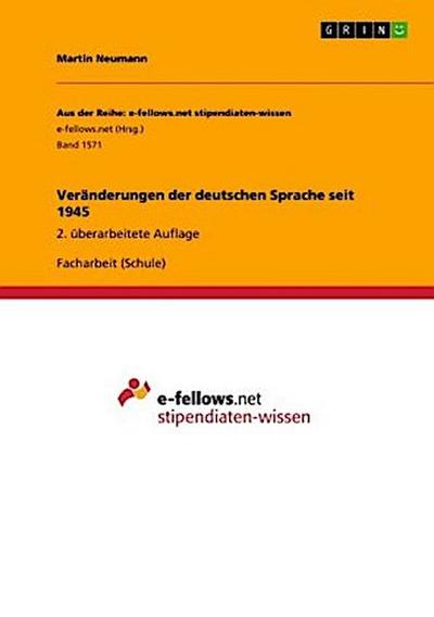 Veränderungen der deutschen Sprache seit 1945