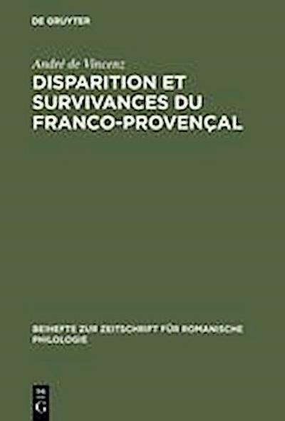 Disparition et survivances du franco-provençal