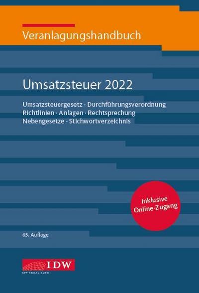 Veranlagungshandb. Umsatzsteuer 2022, 65. A., m. 1 E-Book, m. 1 Buch
