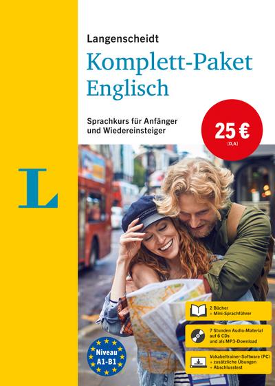 Langenscheidt Komplett-Paket Englisch, 2 Bücher, 6 Audio-CDs, MP3-Download