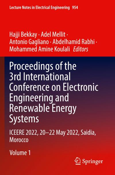 Proceedings of the 3rd International Conference on Electronic Engineering and Renewable Energy Systems