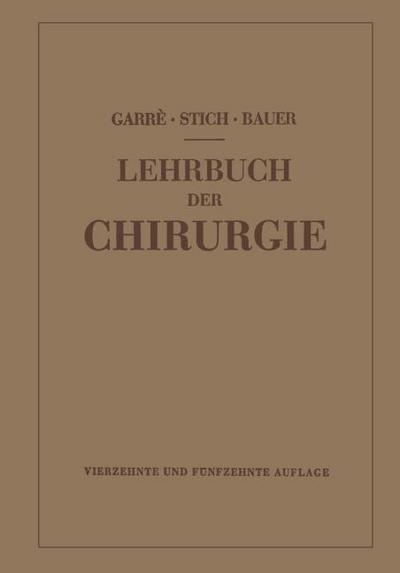 Lehrbuch der Chirurgie