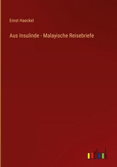 Aus Insulinde - Malayische Reisebriefe