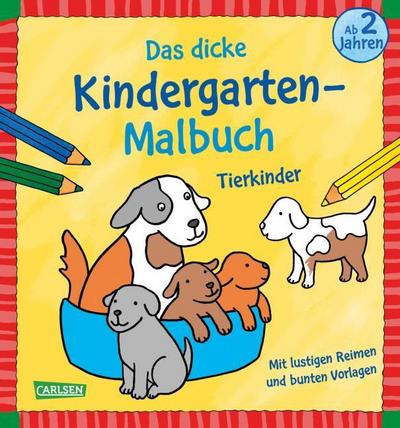 Das dicke Kindergarten-Malbuch: Tierkinder