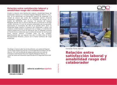 Relación entre satisfacción laboral y amabilidad rasgo del colaborador