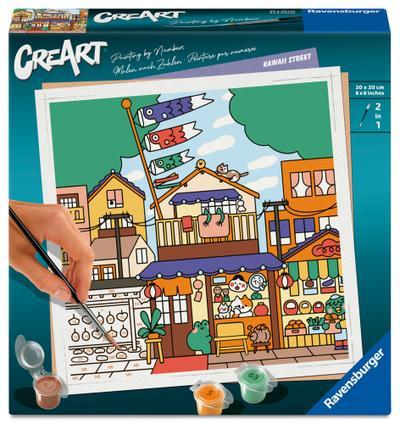 CreArt, Malen nach Zahlen Adults Trend - Kawaii Straße