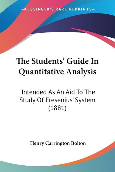 The Students’ Guide In Quantitative Analysis