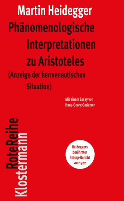 Phänomenologische Interpretationen zu Aristoteles