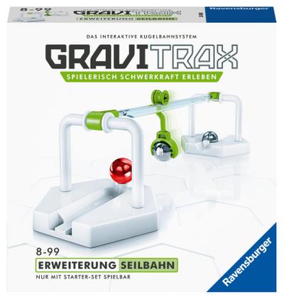 Ravensburger GraviTrax Erweiterung Seilbahn - Ideales Zubehör für spektakuläre Kugelbahnen, Konstruktionsspielzeug für Kinder ab 8 Jahren