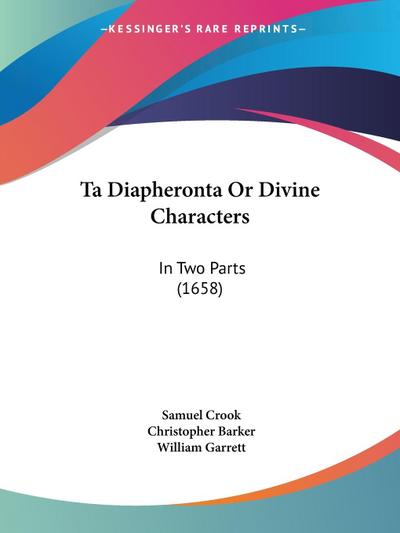 Ta Diapheronta Or Divine Characters