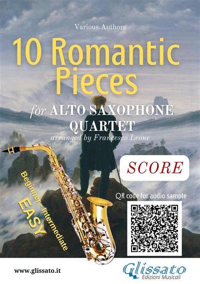 Alto Saxophone Quartet  "10 Romantic Pieces" - score