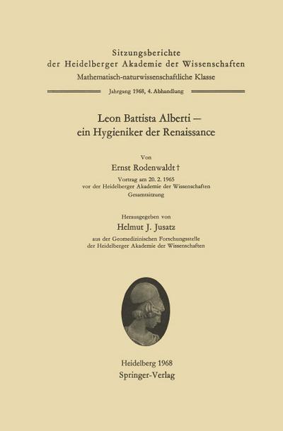 Leon Battista Alberti - ein Hygieniker der Renaissance