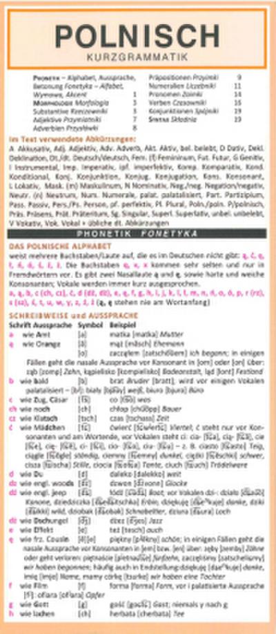 Leporello: Polnisch Kurzgrammatik - Die komplette Grammatik im Überblick