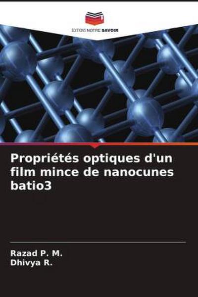 Propriétés optiques d’un film mince de nanocunes batio3
